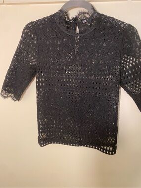 Zara Black Lace Blouse